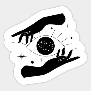 Eyes and Hand Sticker